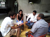 Meeting with one of the farmers