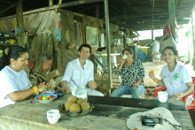 Site visit from Mukatri affiliate farmer: Doña Pastora, she received us with a delicious meal.